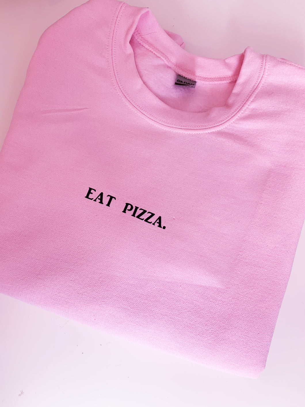 Eat pizza. Oversized sweatshirt