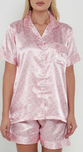 Load image into Gallery viewer, Lux inspired pjs pink short 3 piece set
